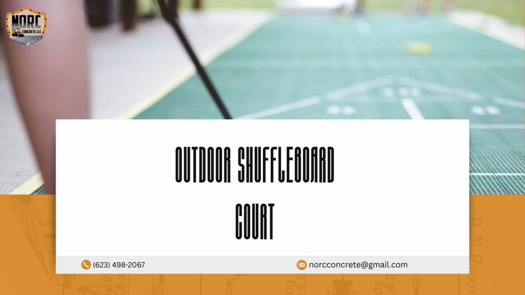 outdoor shuffleboard court