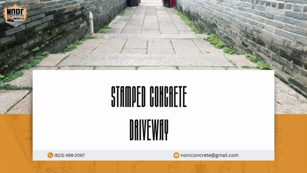 stamped concrete driveway